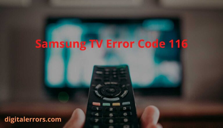 Samsung TV Error Code 116