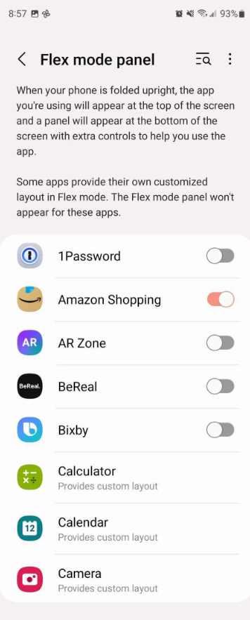 Flex Mode on the Samsung Galaxy Z